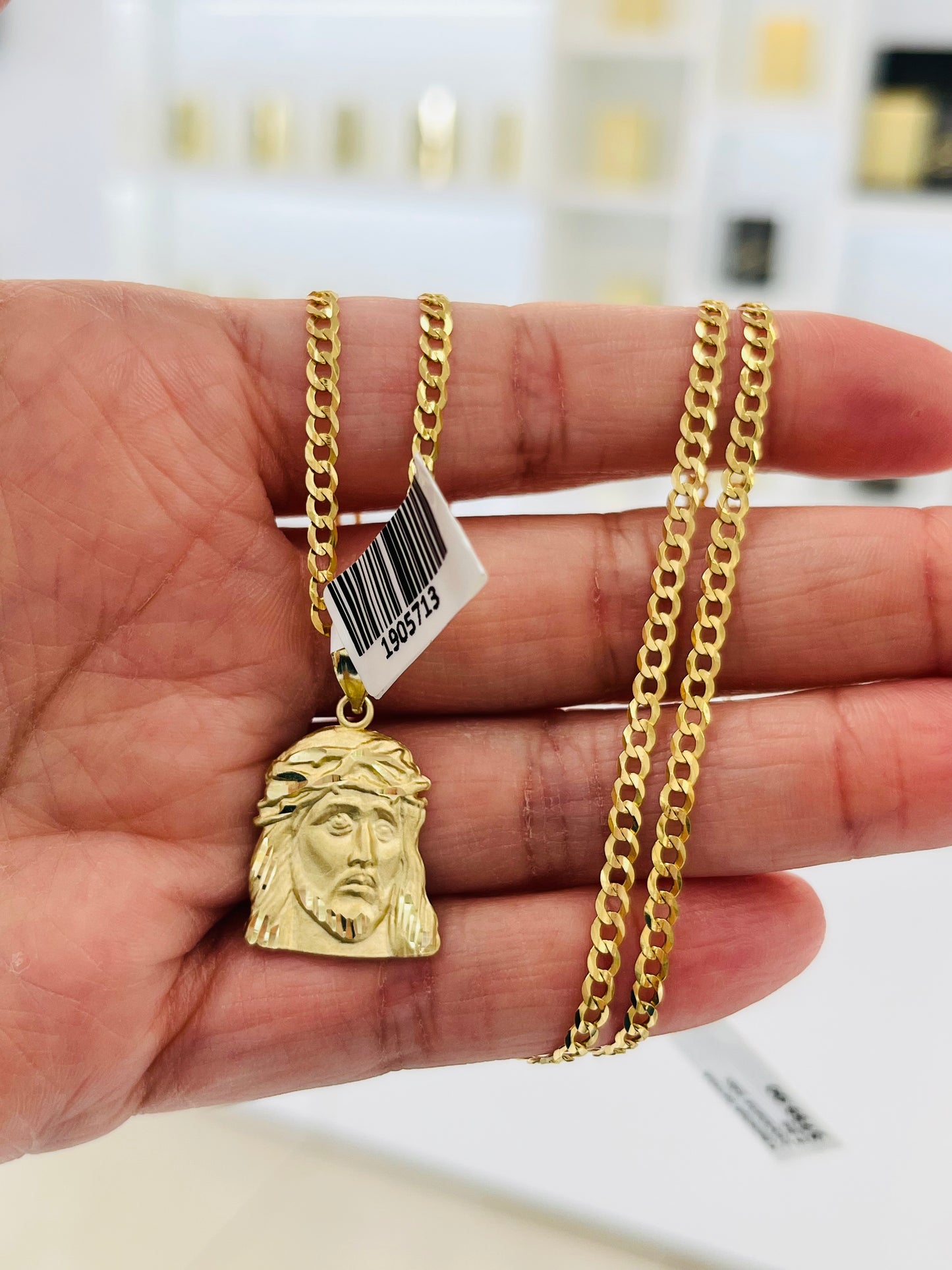 Set Oro 10k Cadena y Cristo