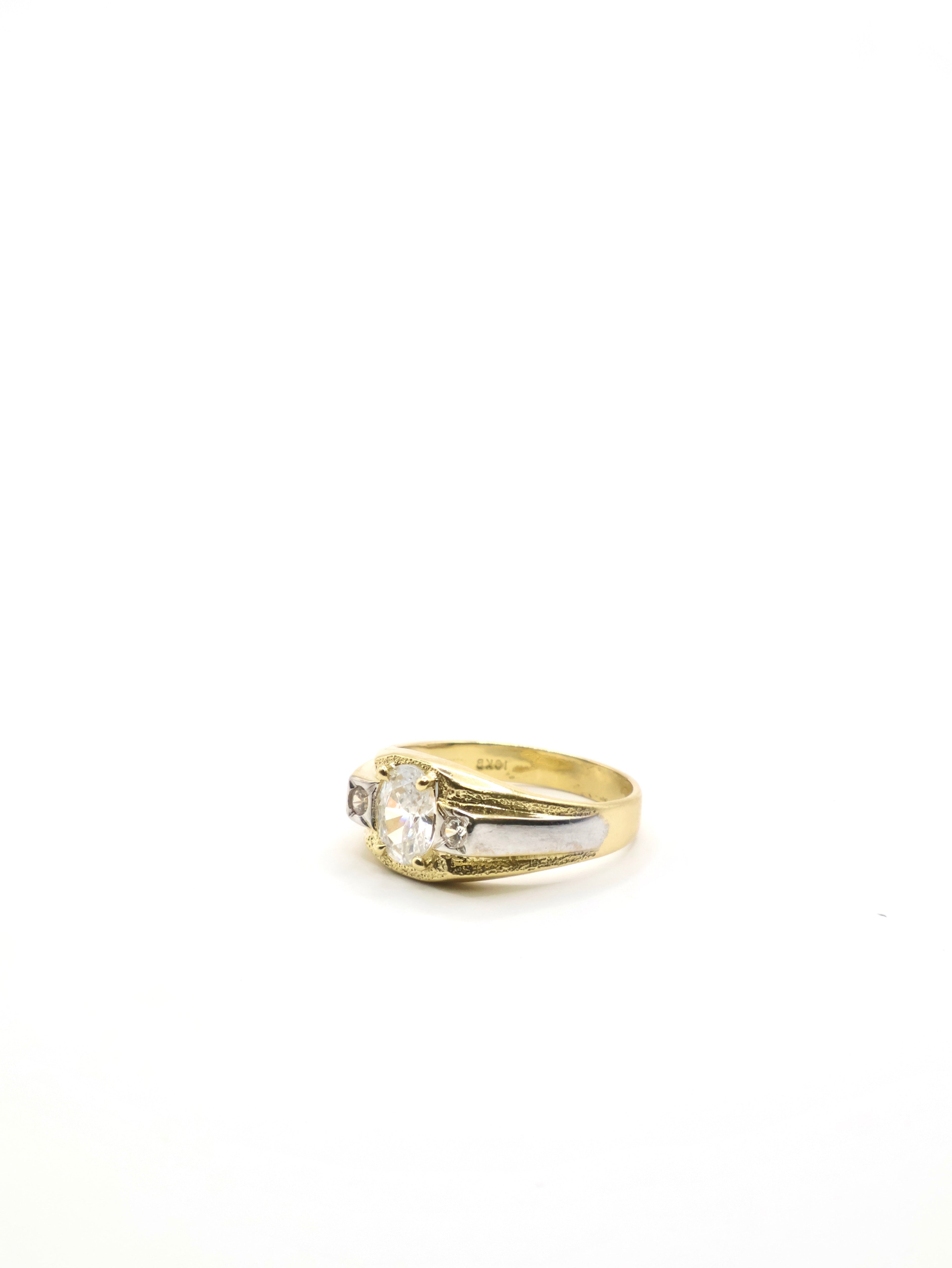 Anillo Pierda Blanca - 10K