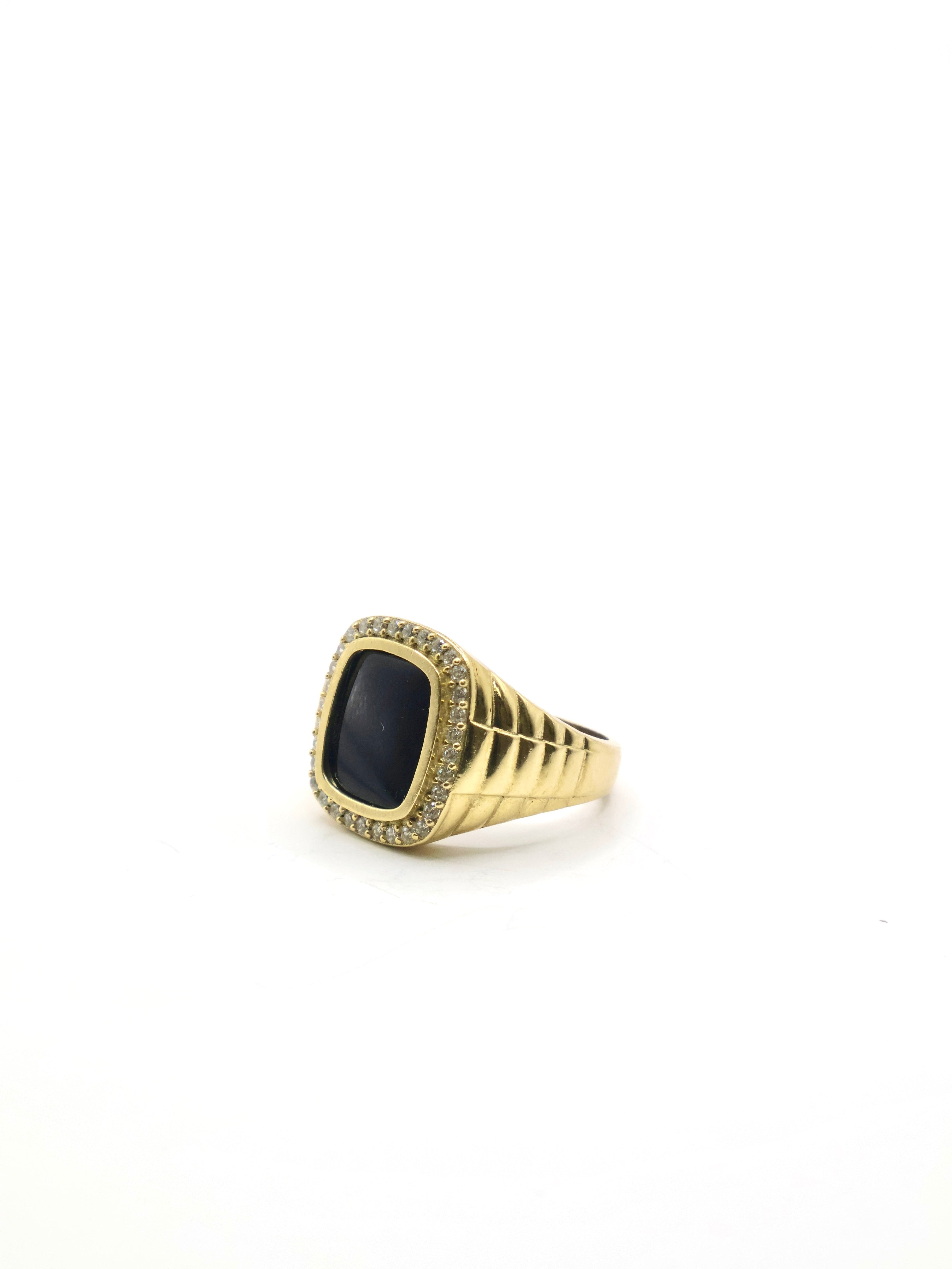 Anillo Pierda Negra - 10K