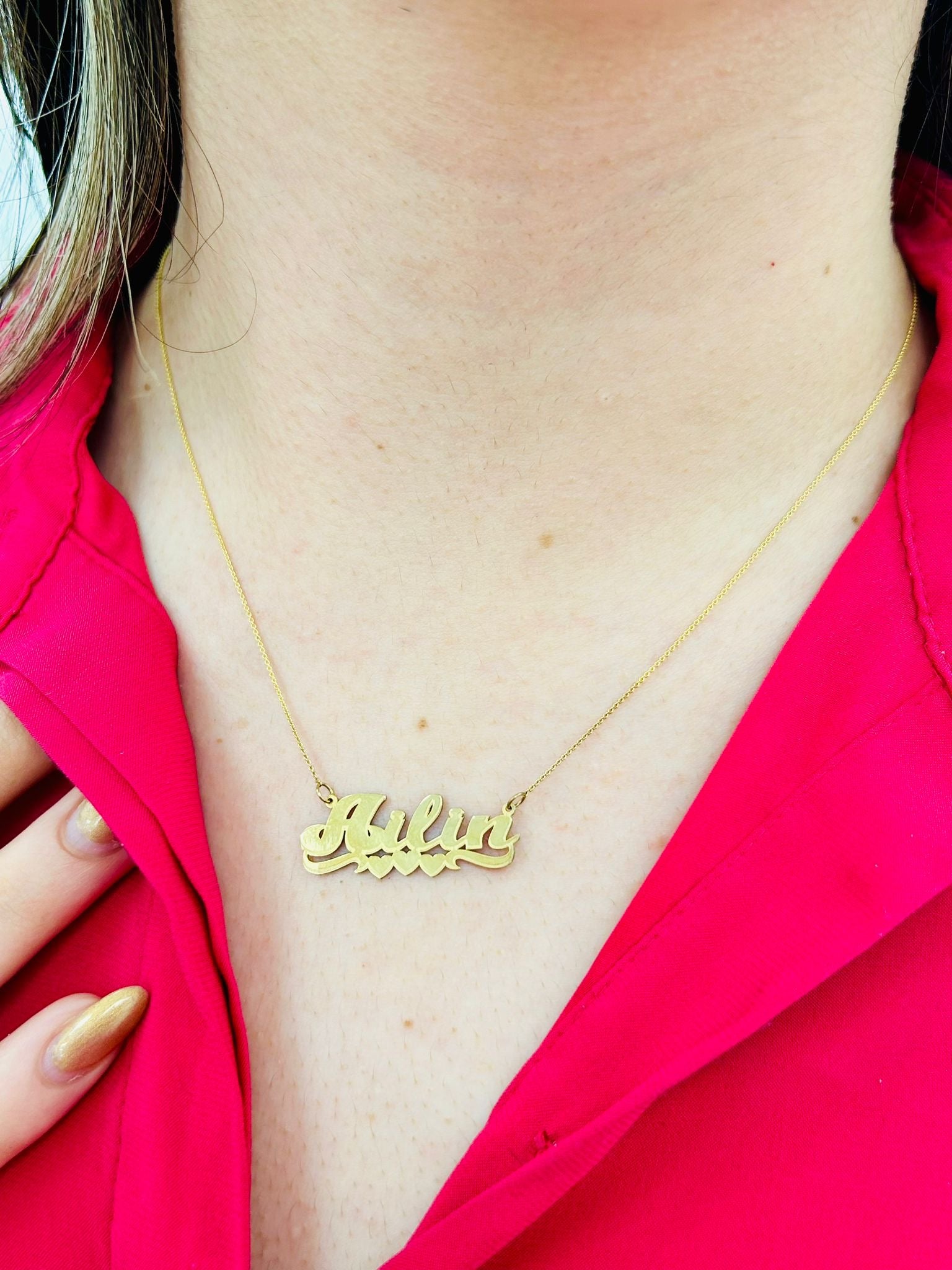 💎 Cadenita + nombre personalizado ORO 14K 💎