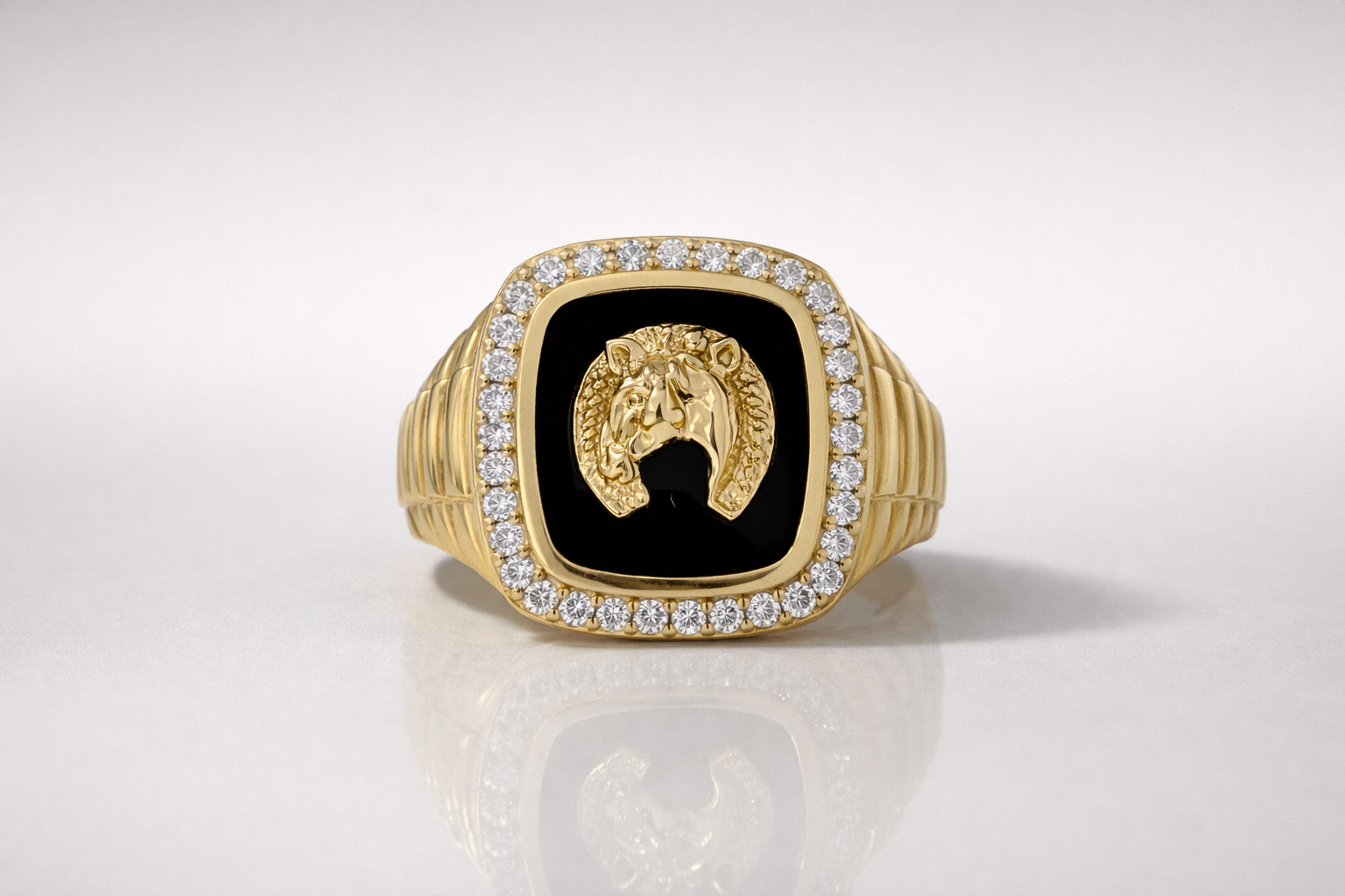 10K Gold Men’s Horse Design Ring