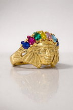 10K Gold Men’s Native American Chief Design Ring