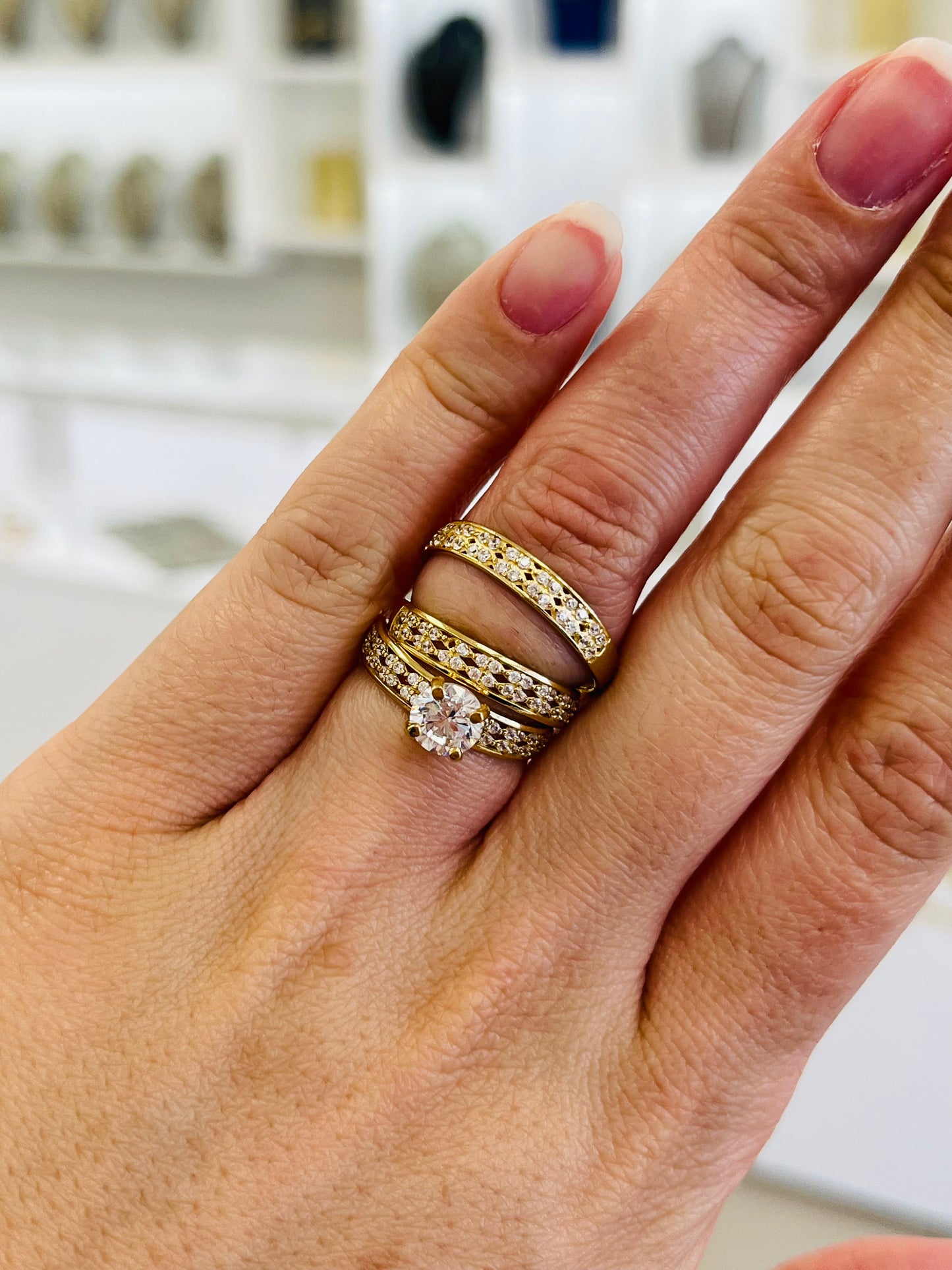Set Anillo oro 14k