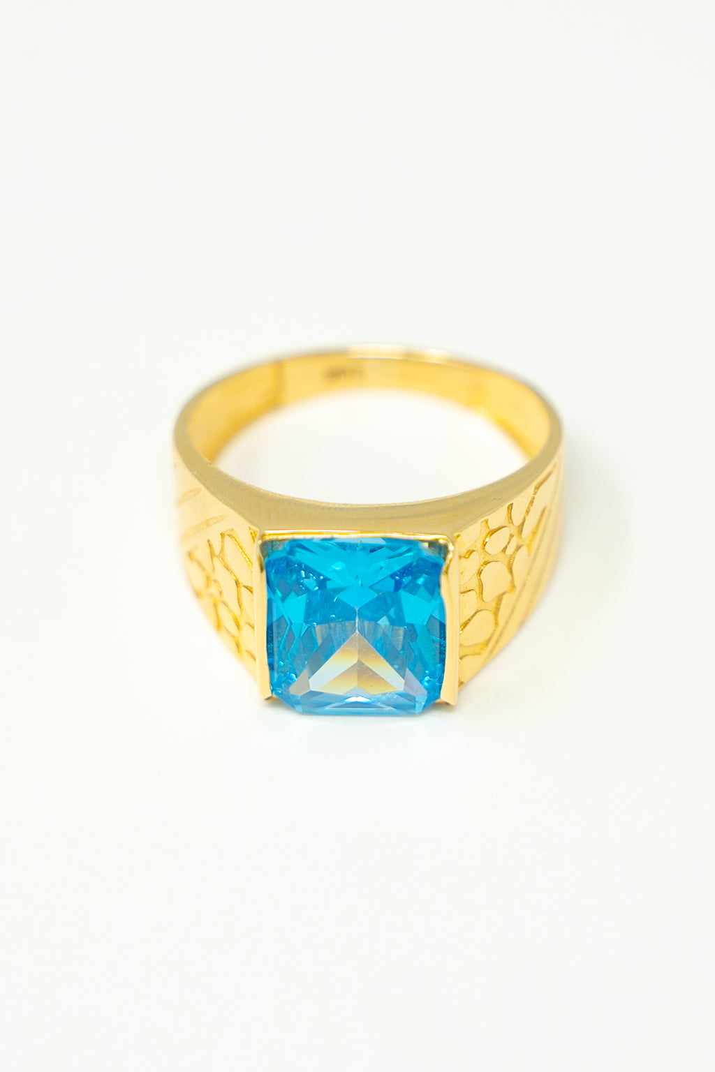 MEN'S RING - LIGHT BLUE STONE