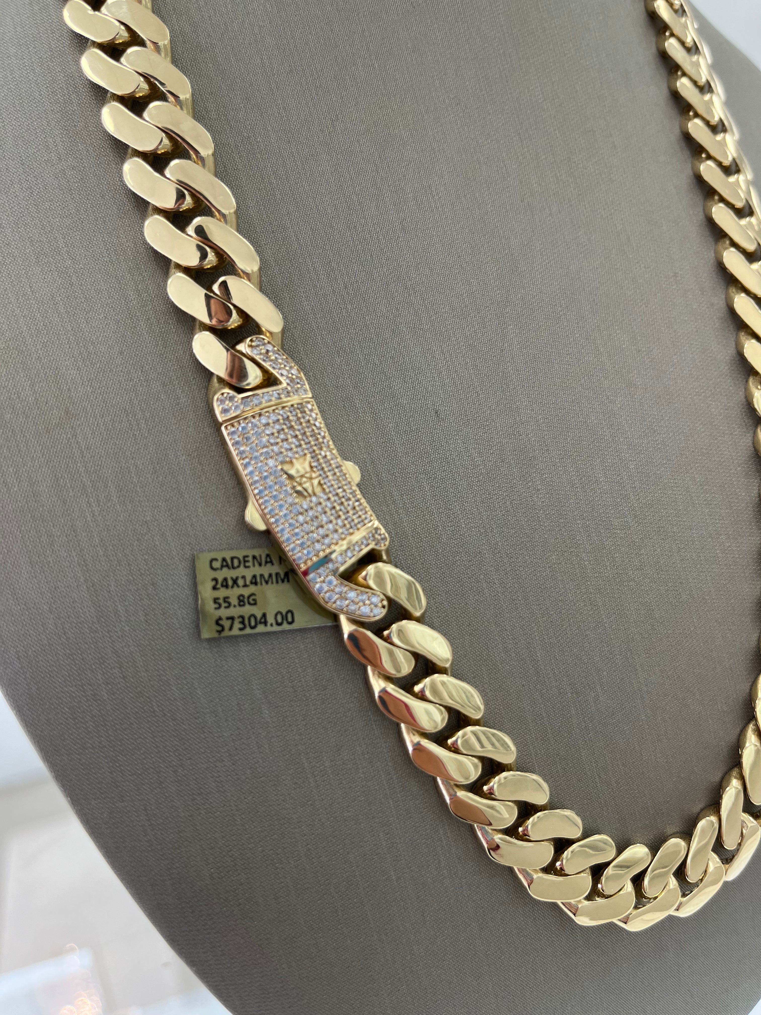 Cadena Mónaco Oro 14k