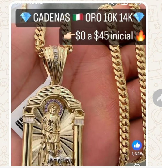 Set cadena y medalla oro 14k 💎⭐️