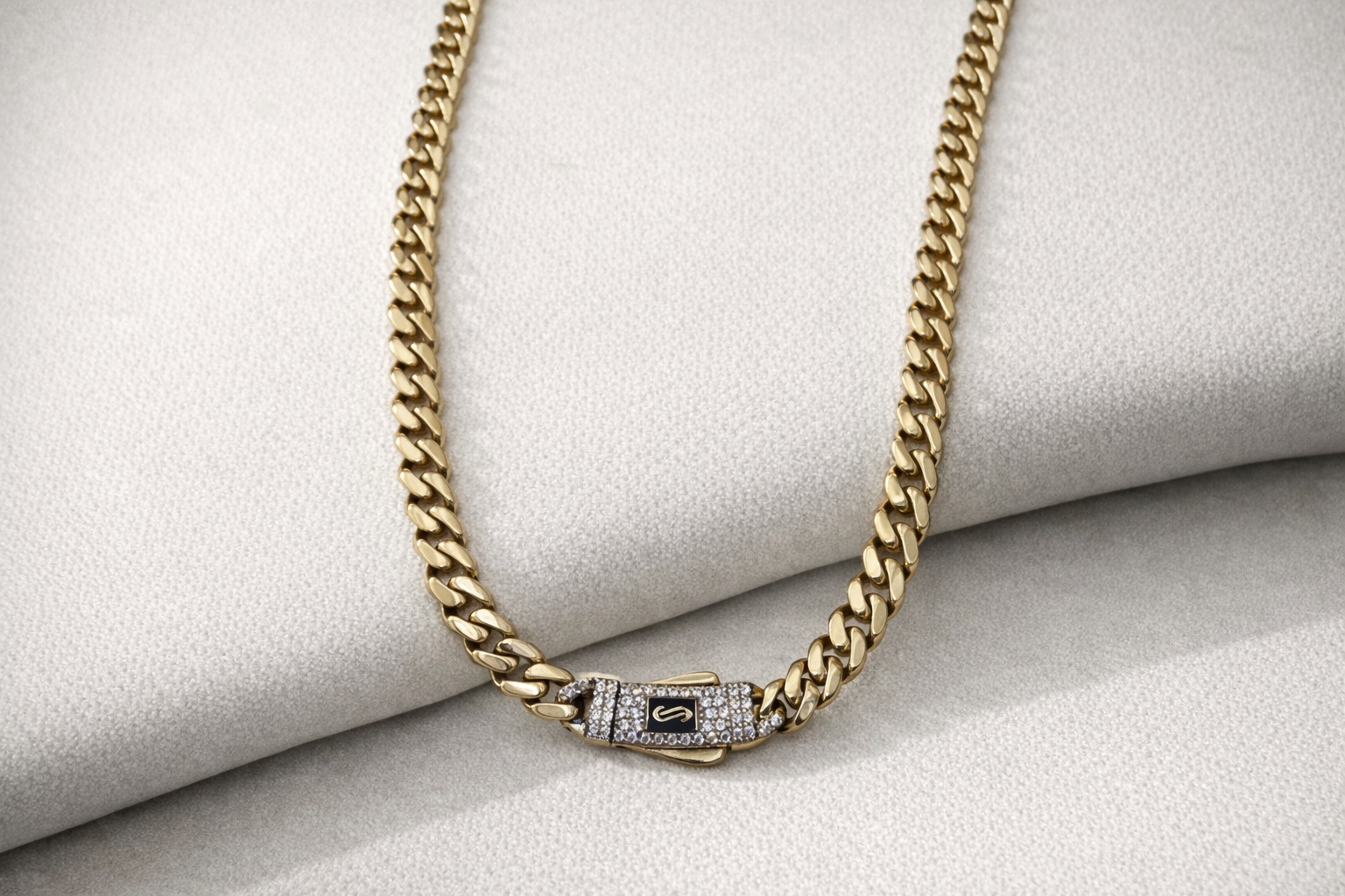 10K Gold Hollow Monaco-Style Chain