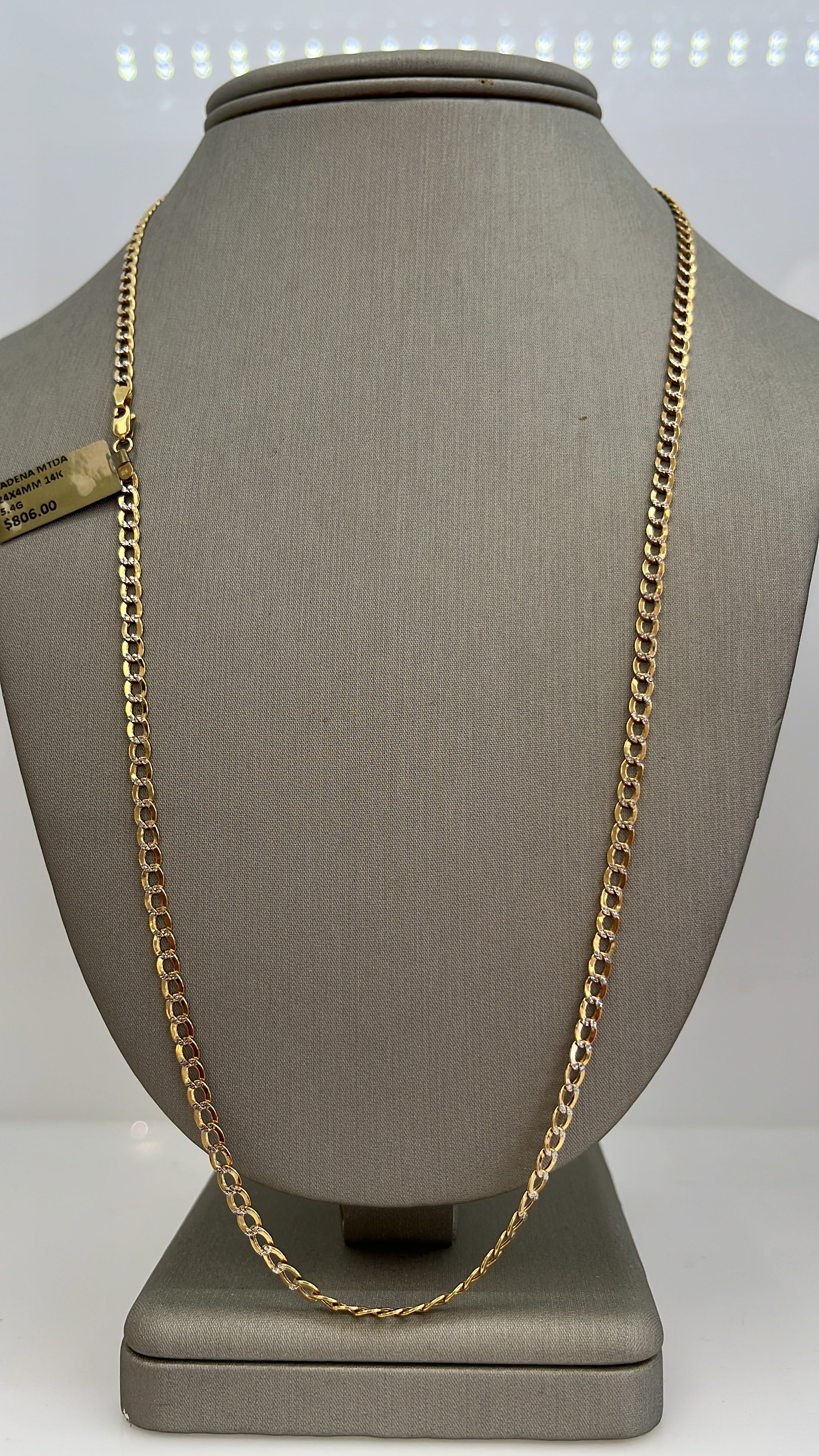 Cadena Oro 14k Dos tonos