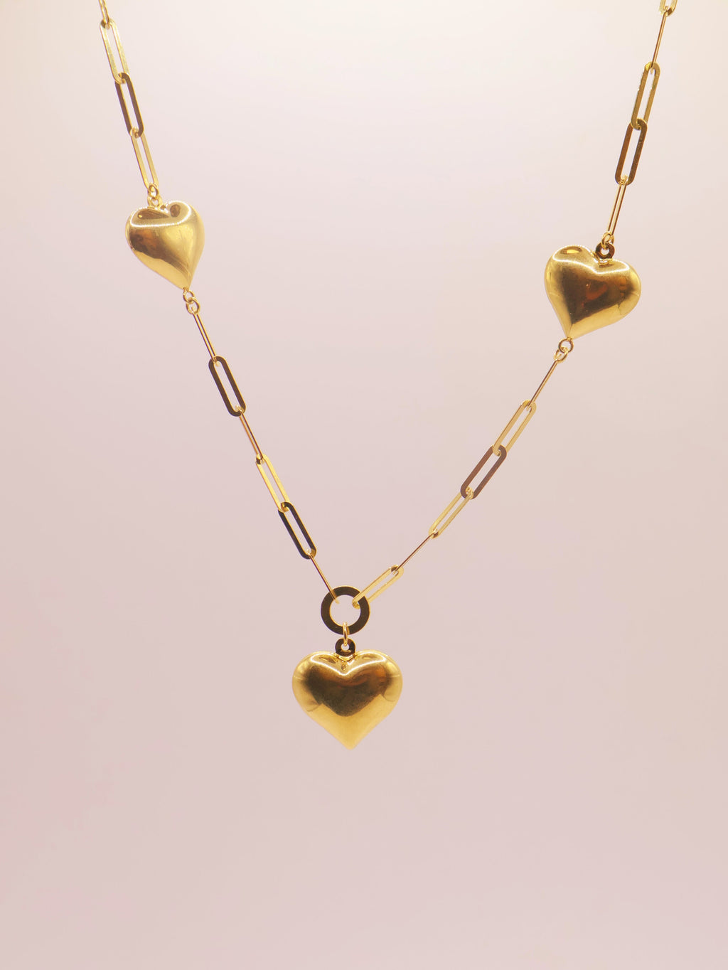 WOMEN'S CHAIN - PAPPER CLIP CON CORAZON 10K (16")