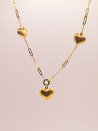 WOMEN'S CHAIN - PAPPER CLIP CON CORAZON 10K (16")