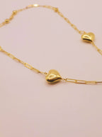 WOMEN'S CHAIN - PAPPER CLIP CON CORAZON 10K (16")