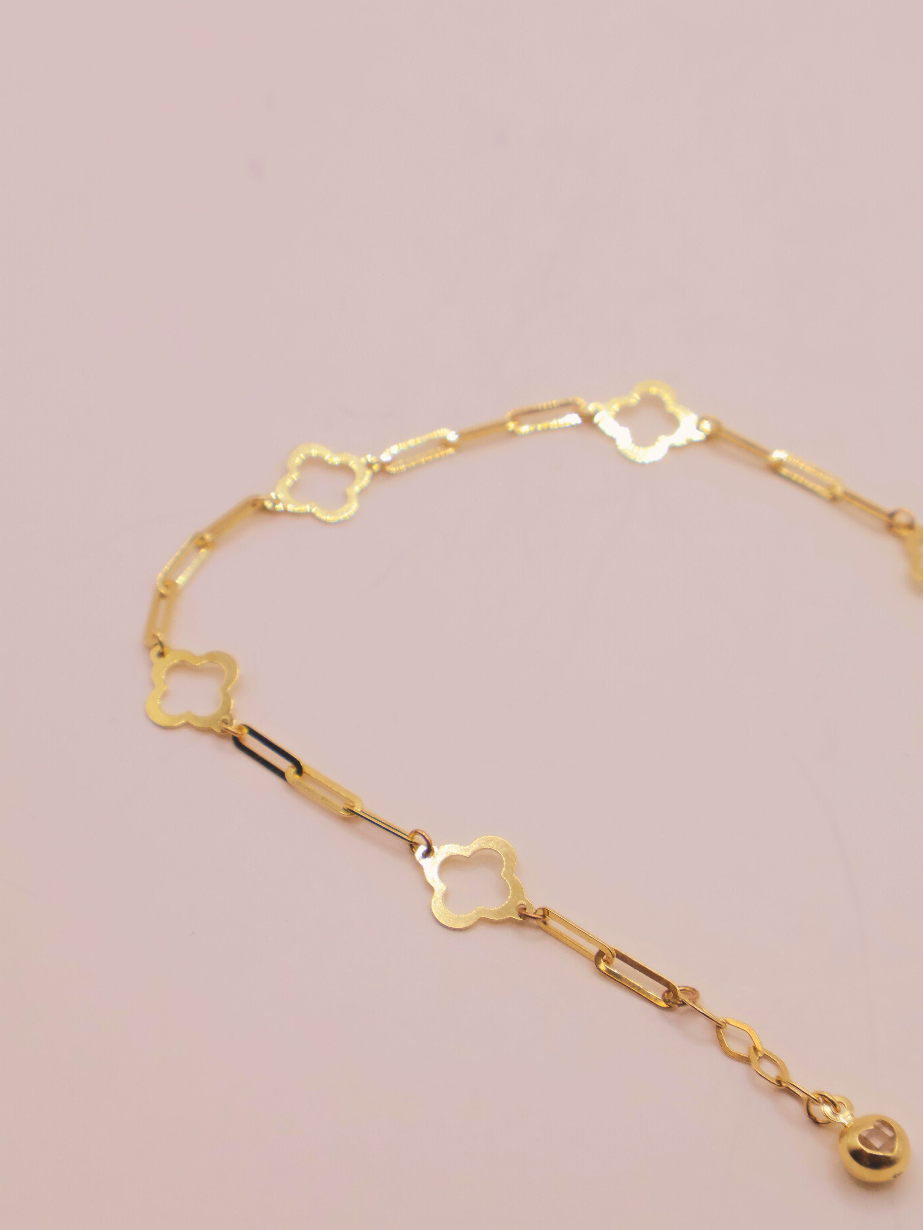 MANILLA - TREBOL PLANO 14K