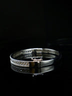 WOMEN'S - Pulsera Rigida Brillantes Plata 925