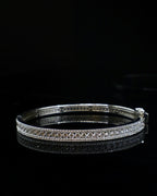 WOMEN'S - Pulsera Rigida Brillantes Plata 925