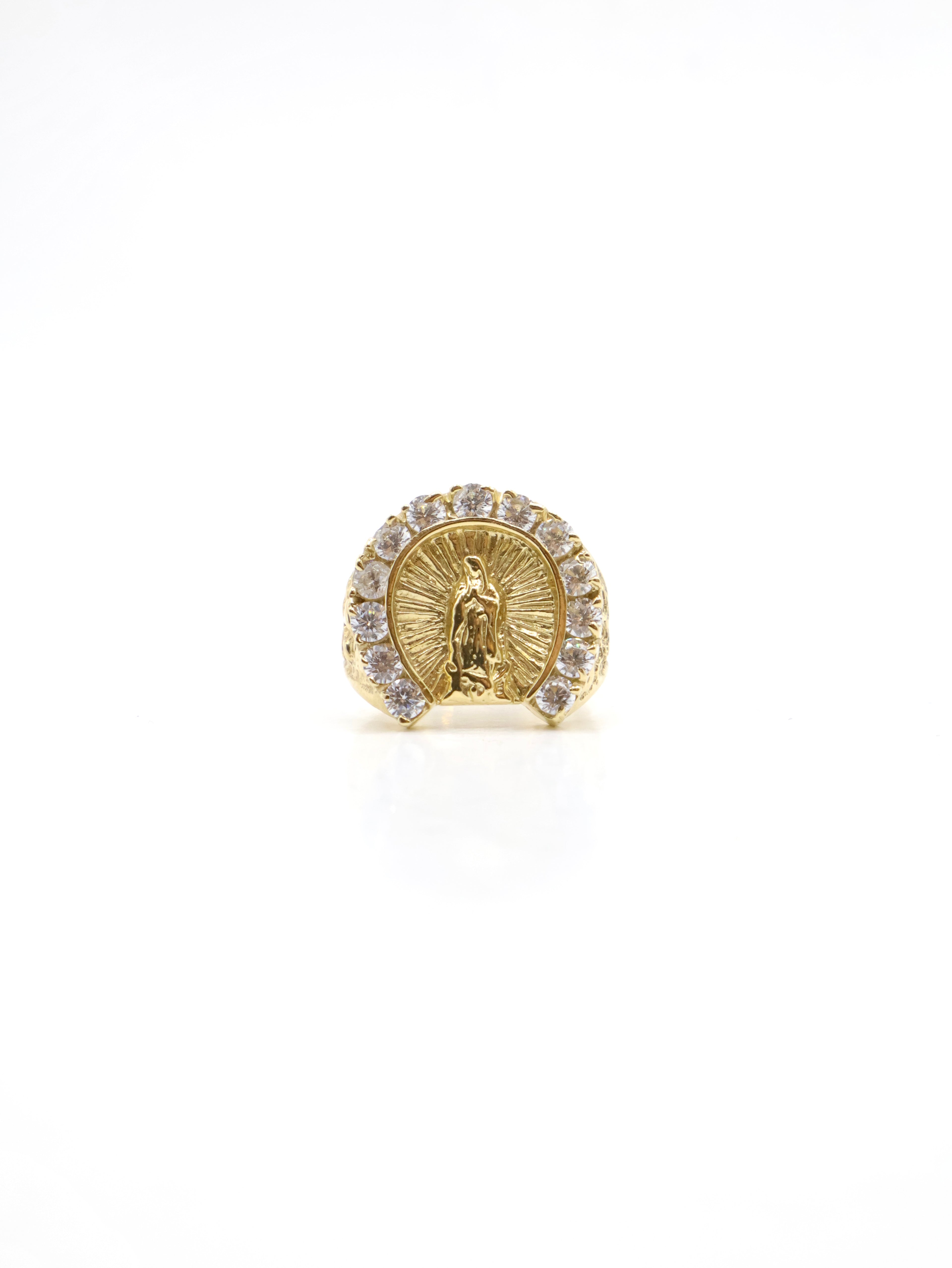 Anillo Vigen Brillantes - 10K