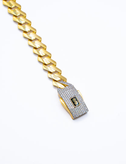 MEN'S CHAIN  - MONACO CLASSIC PAVE LOCK 2024