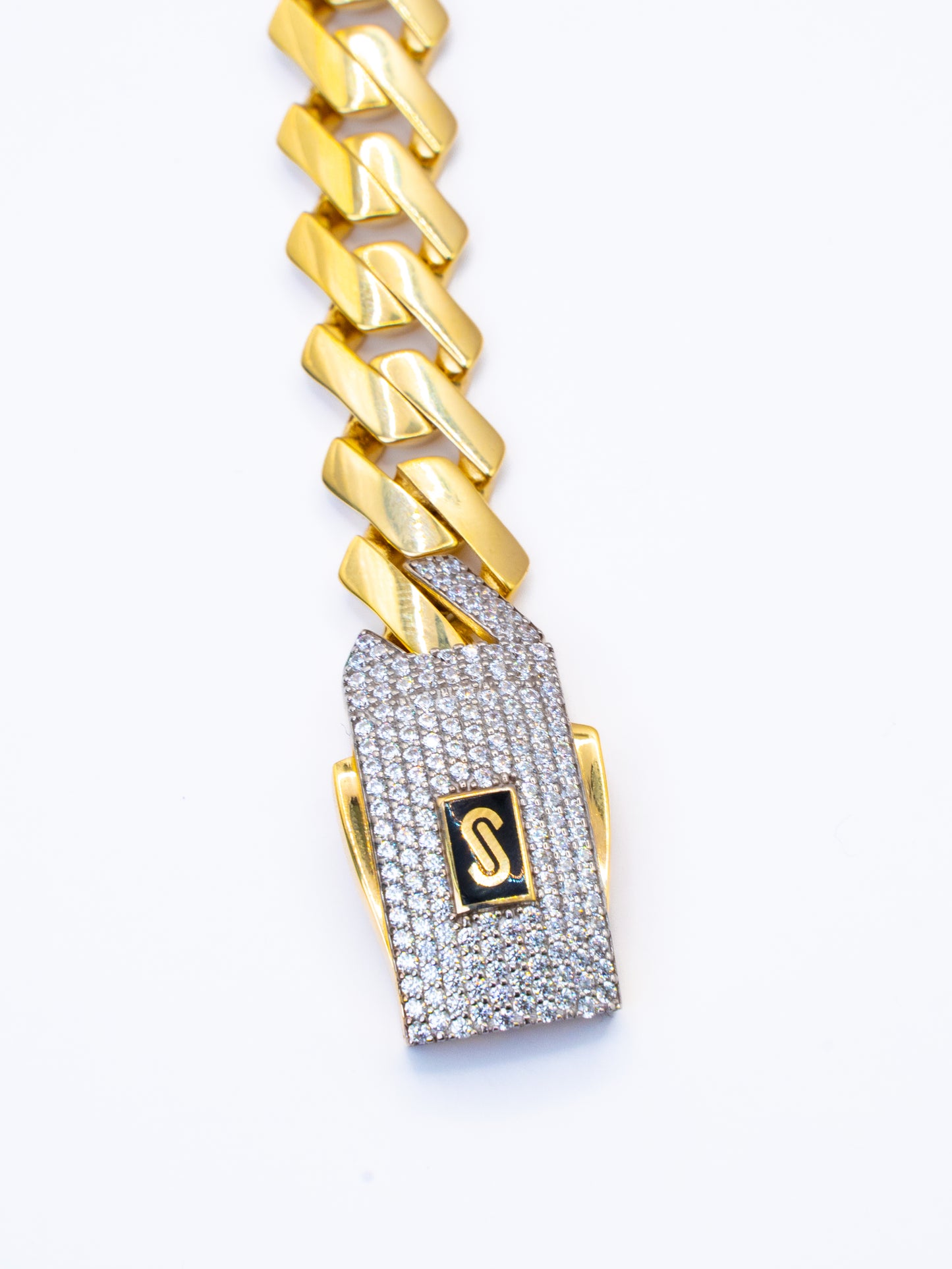 MEN'S CHAIN  - MONACO CLASSIC PAVE LOCK 2024