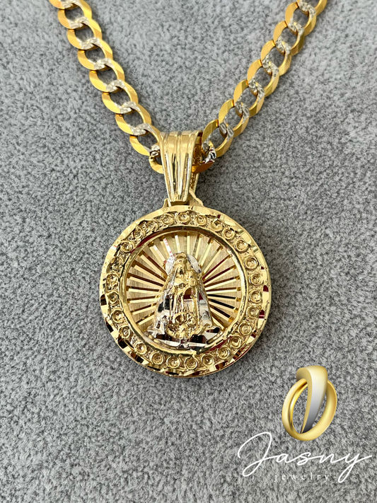 MEDALLA 3D VIRGEN DE LA CARIDAD ORO 10K / 10K GOLD VIRGIN 3D PENDANT