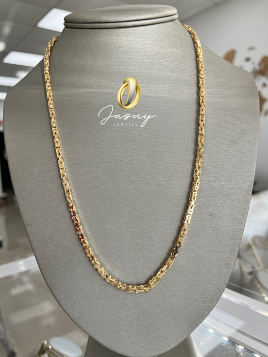 ✨CADENA BYZANTINE SÓLIDA ORO 14K ✨ 14K Gold Chain -Solid Byzantine Chain ✨