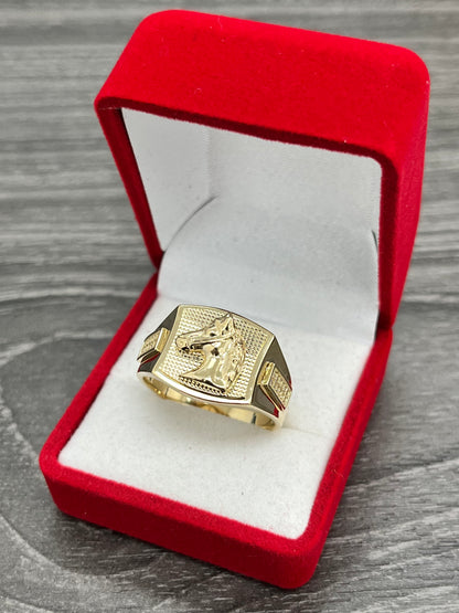 💍ANILLO CABALLO ORO 14K