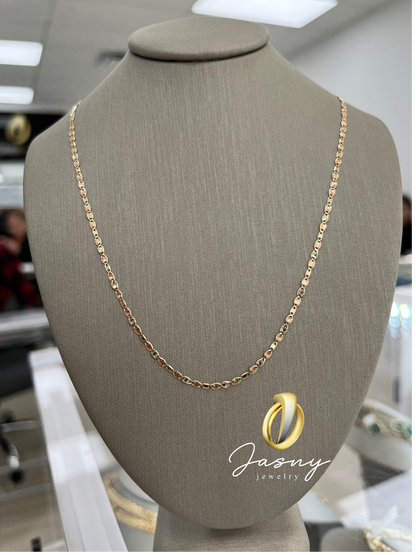 ✨CADENA VALENTINA 3 TONOS ORO 14k