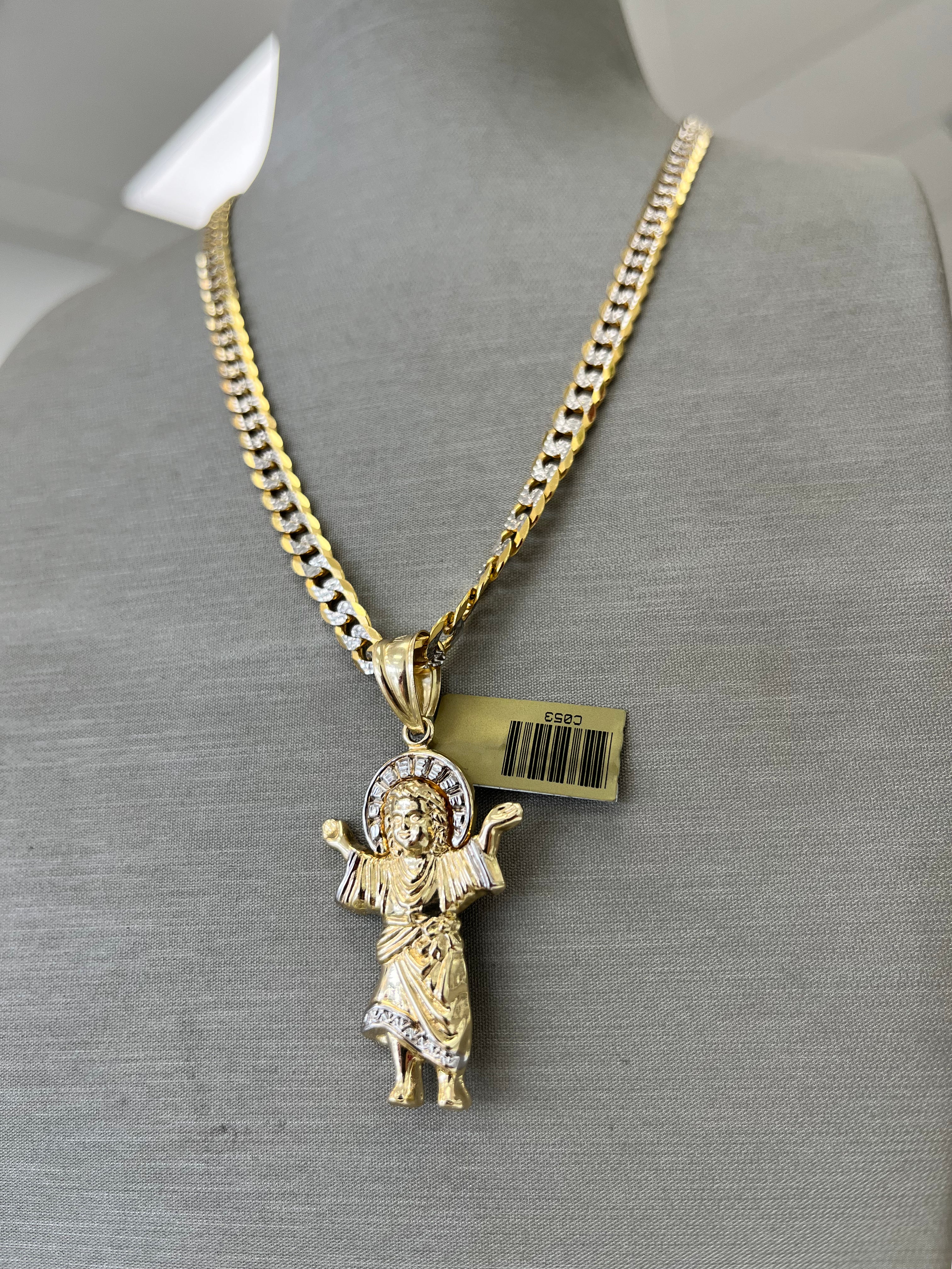 🌟CADENA DOS TONOS + DIVINO NIÑO ORO 14K