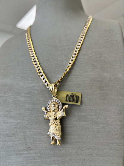 🌟CADENA DOS TONOS + DIVINO NIÑO ORO 14K