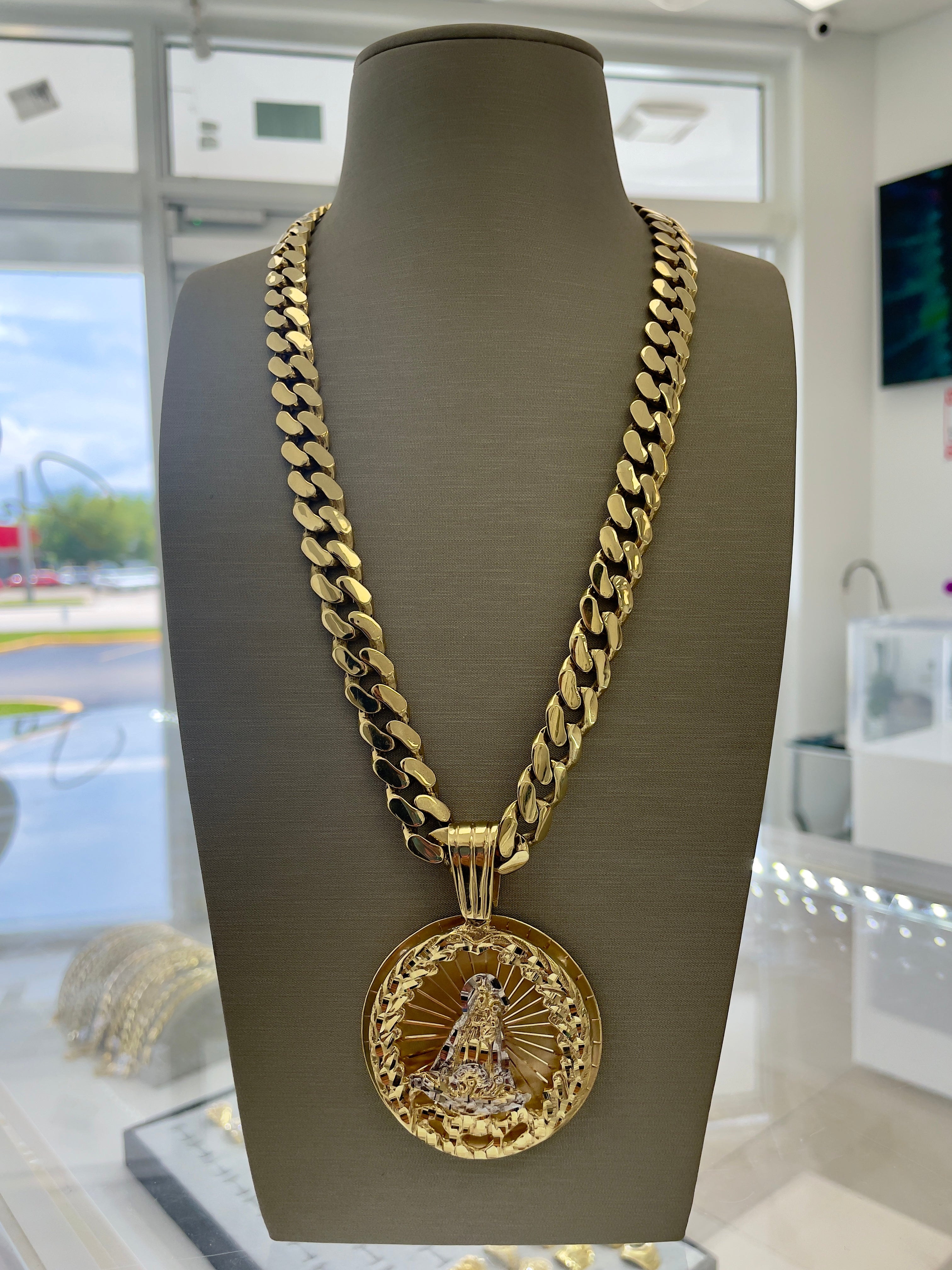 🇮🇹💎 Set Cadena Virgen ORO 10K