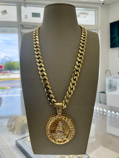 🇮🇹💎 Set Cadena Virgen ORO 10K