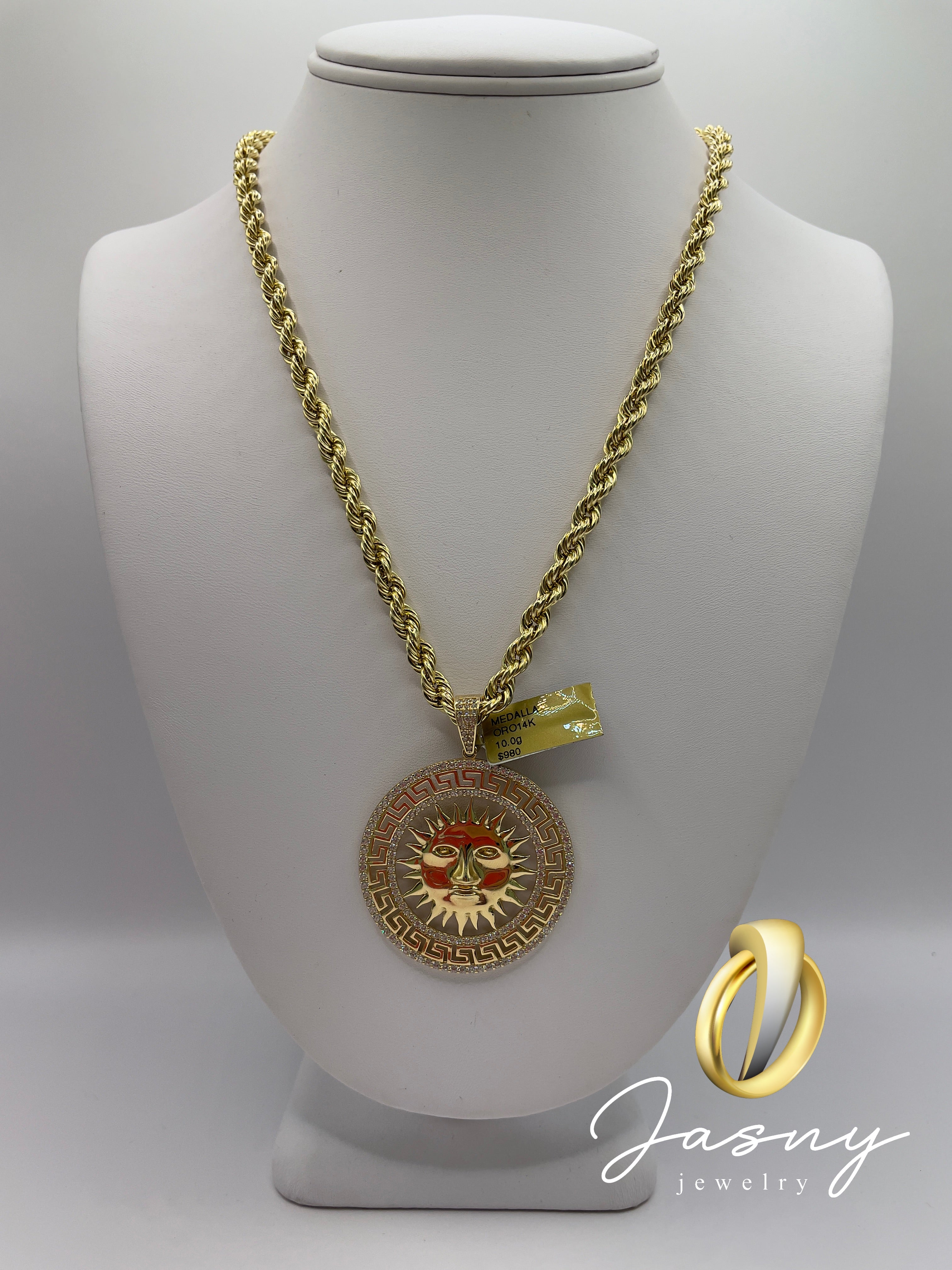 ⭐️💎 CADENA DE SOL ORO 14K 🇮🇹