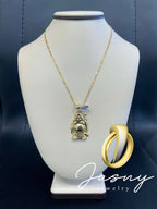 Set medal Buda and chain gold 10k