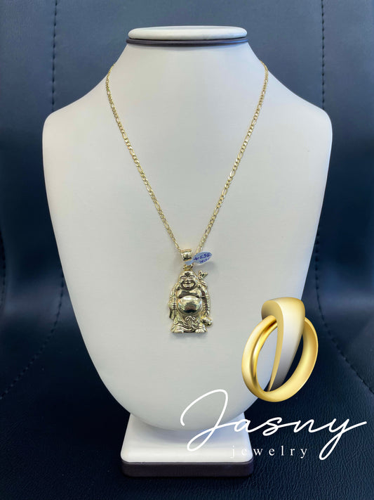 Set medal Buda and chain gold 10k
