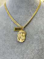 🙏DIJE CARA DE CRISTO ORO 14K