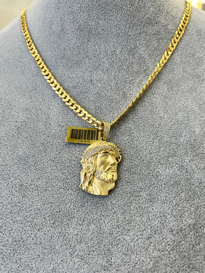 🙏DIJE CARA DE CRISTO ORO 14K
