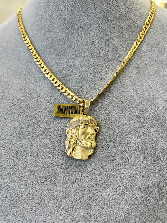 🙏DIJE CARA DE CRISTO ORO 14K