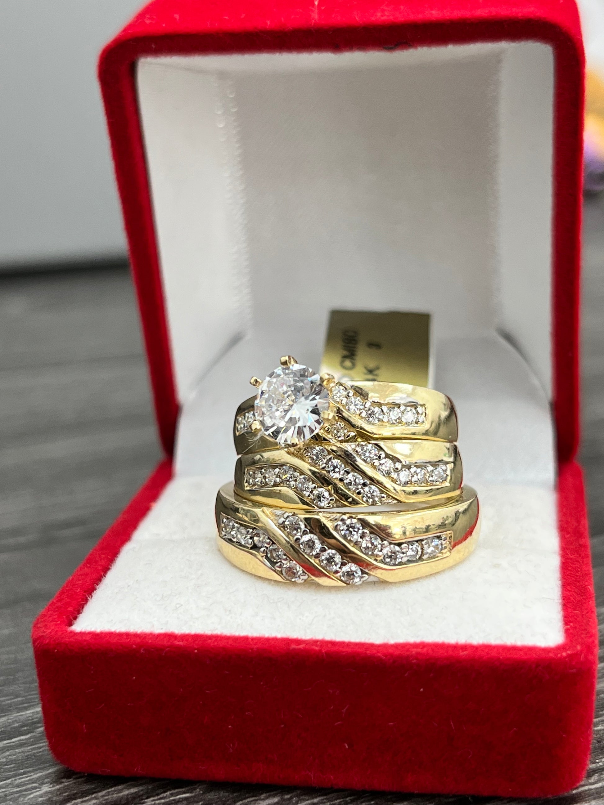 💍TRÍO ANILLOS MATRIMONIO ORO 14 K💍