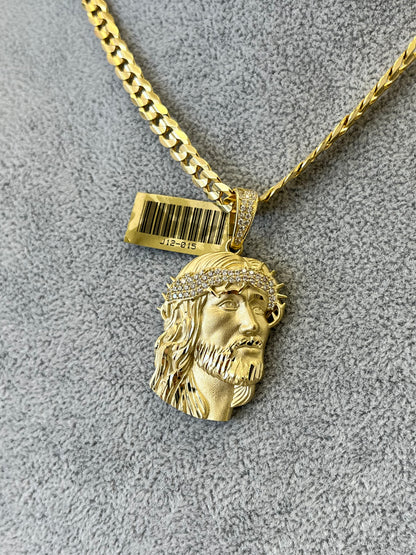🙏DIJE CARA DE CRISTO ORO 14K