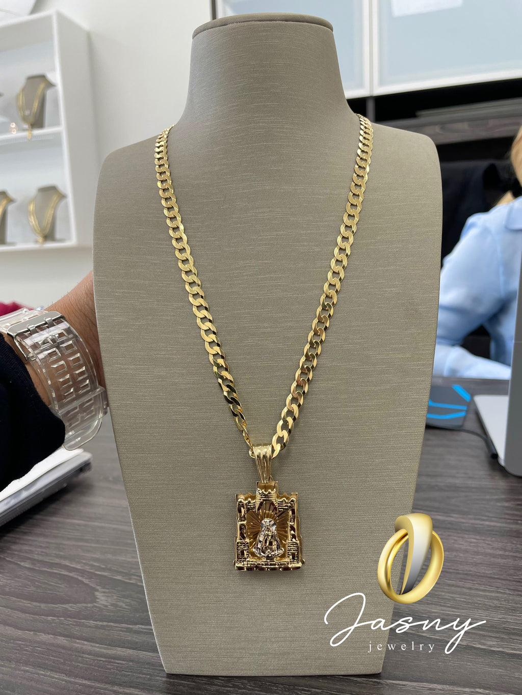 💎🇮🇹 Cadena Virgen de Guadalupe ORO 10K y 14K