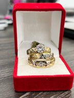 💍TRÍO ANILLOS DE MATRIMONIO ORO 14K💍