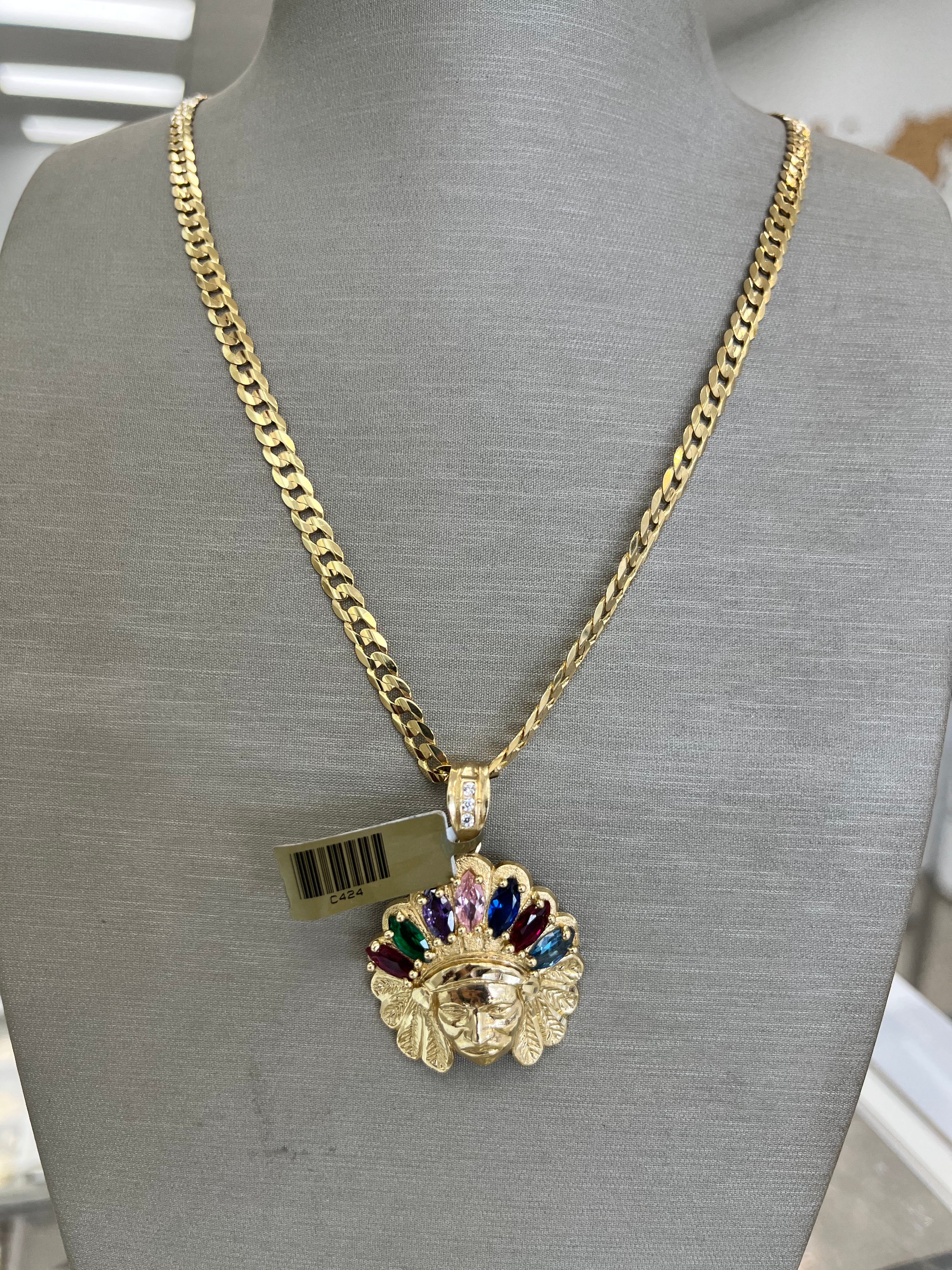 ✨CADENA + DIJE INDIO ORO 14K