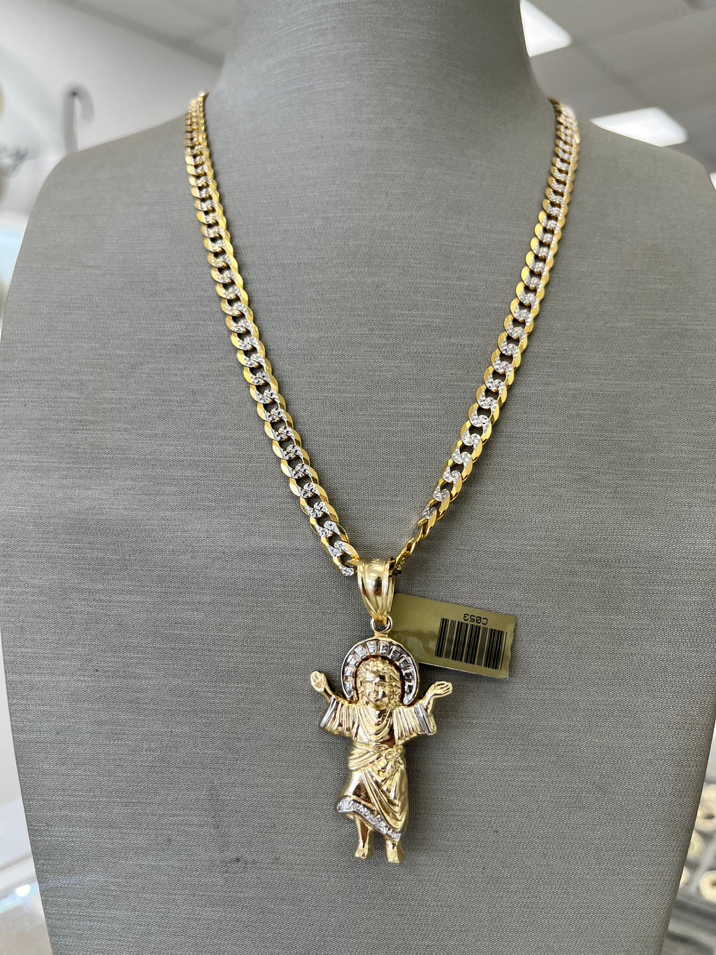 🌟CADENA DOS TONOS + DIVINO NIÑO ORO 14K