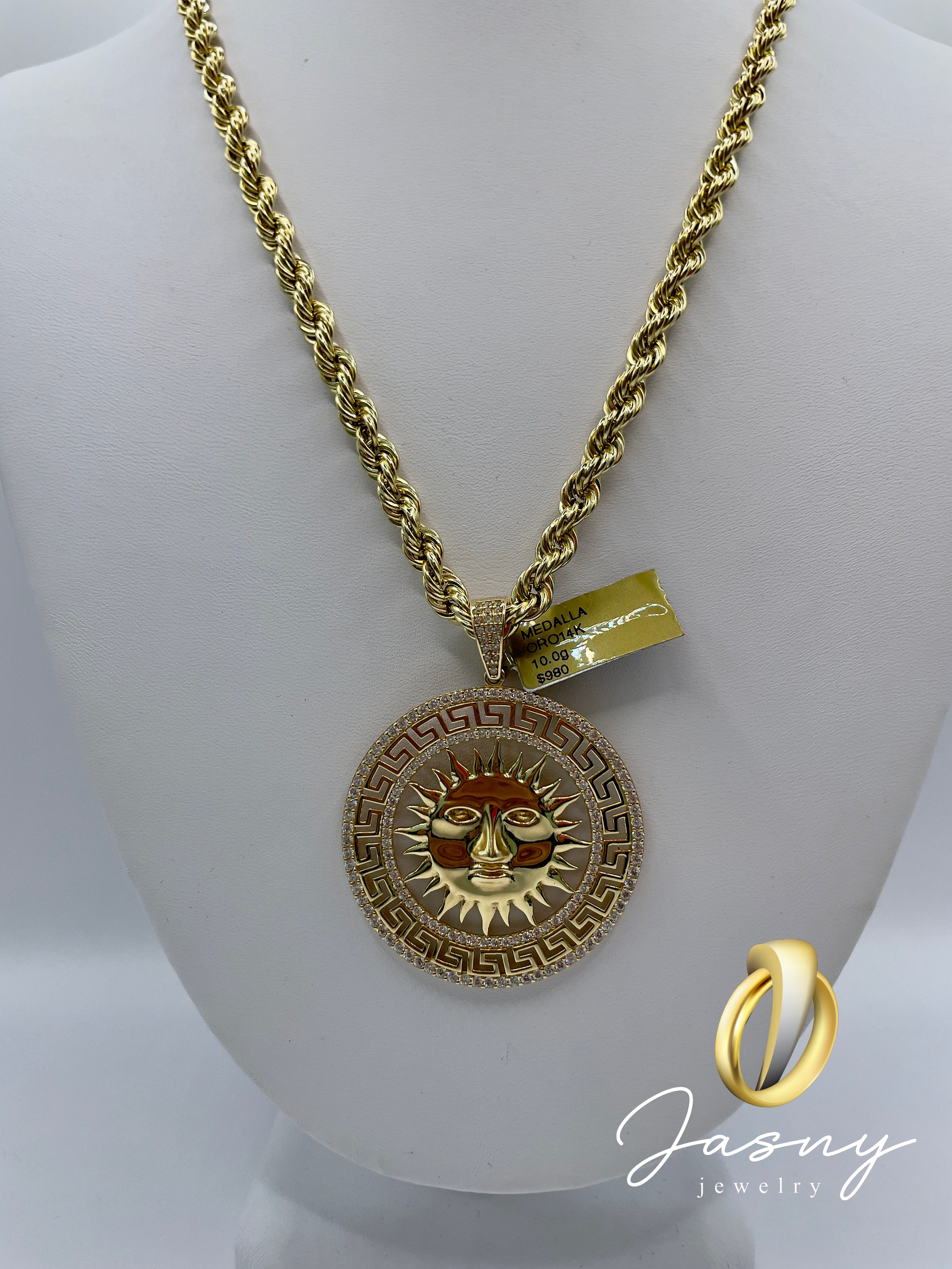 ⭐️💎 CADENA DE SOL ORO 14K 🇮🇹