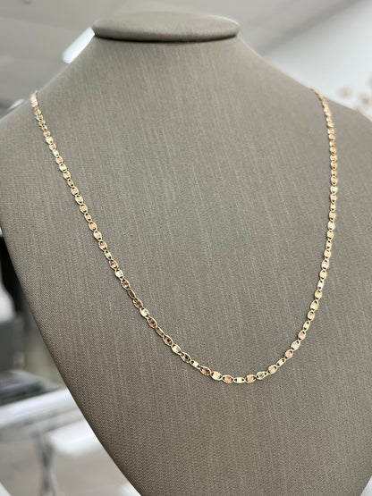✨CADENA VALENTINA 3 TONOS ORO 14k
