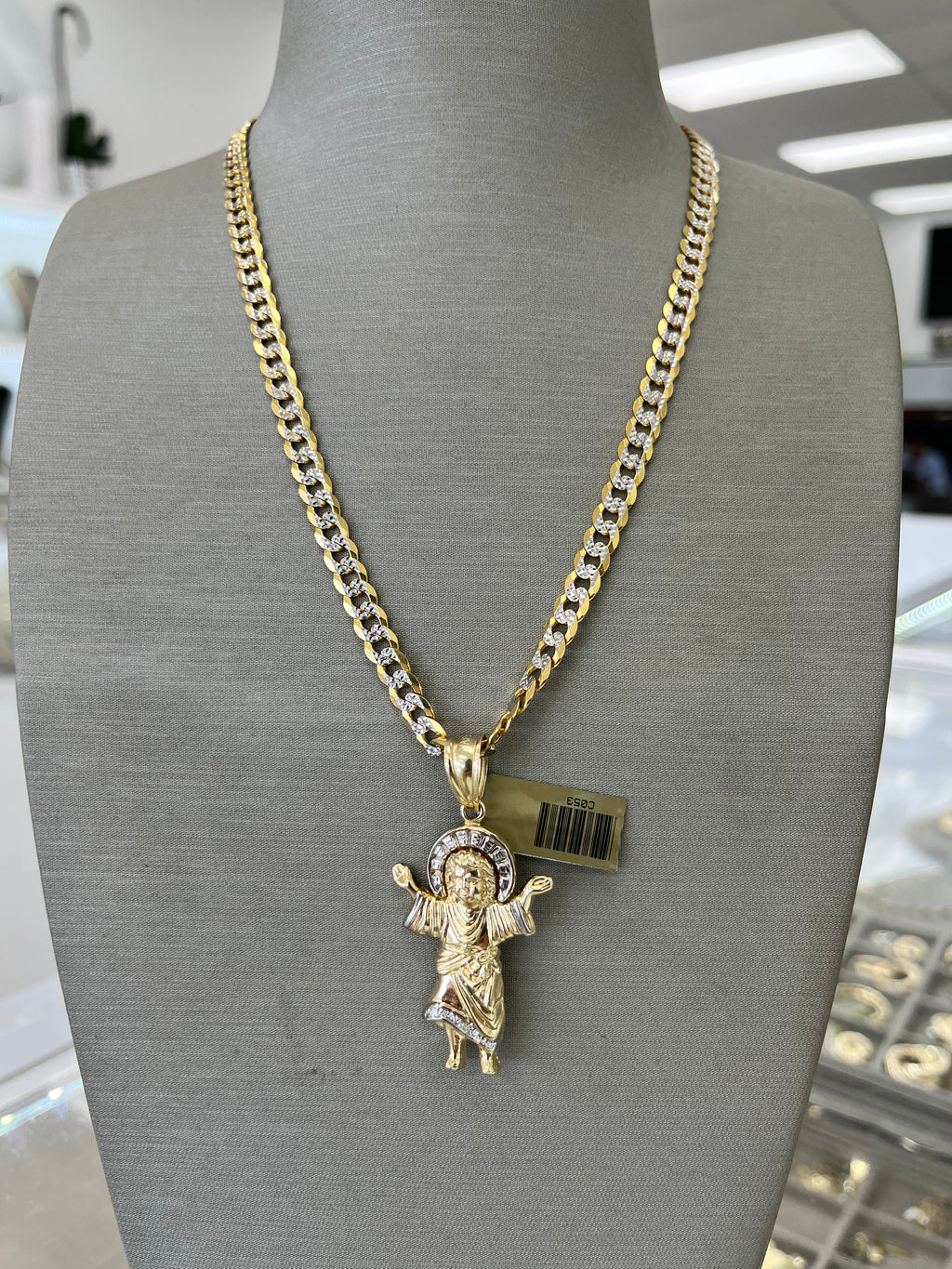 🌟CADENA DOS TONOS + DIVINO NIÑO ORO 14K